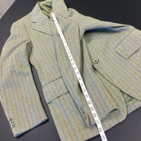 Vintage Men's Unbranded Blazer Size M Green Brown - Picture 6 of 11